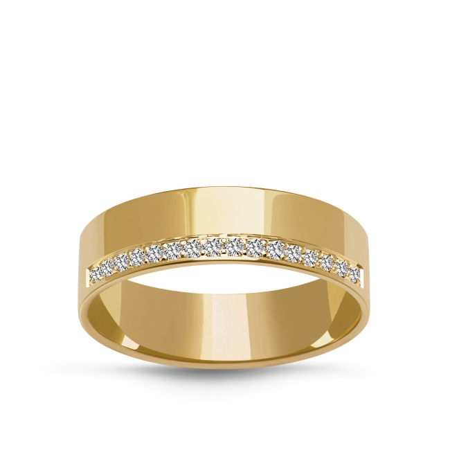 DSC01969_1 zestaw połysk Złota obrączka zdobiona płaska 5mm żółte złoto ZK014