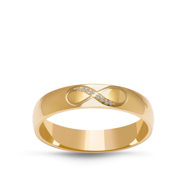 DSC02203_2 Złota obrączka zdobiona półokrągła 5mm ZK020 żółte złoto