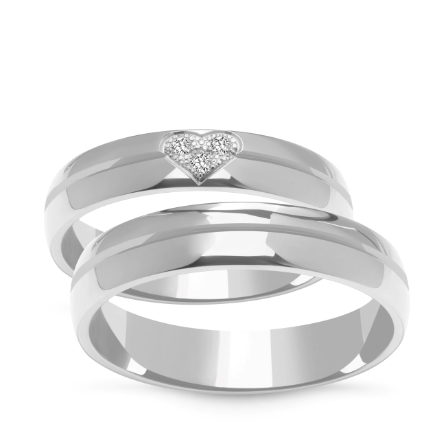 DSC02420_zestaw silver Złote obrączki zdobione półokrągłe 4mm ZK037 białe złoto