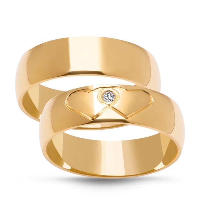 DSC02452_gold Złote obrączki zdobione półokrągłe 5mm ZK047 żółte złoto