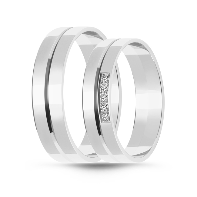 ZB001_silver_para_650_1 Złote obrączki zdobione płaskie 5mm ZK044 białe złoto