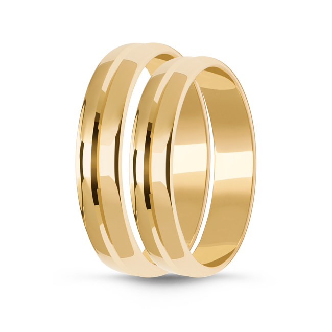 ZO004_4mm_gold_para_650_1 Złote obrączki zdobione półokrągłe 4mm zo14