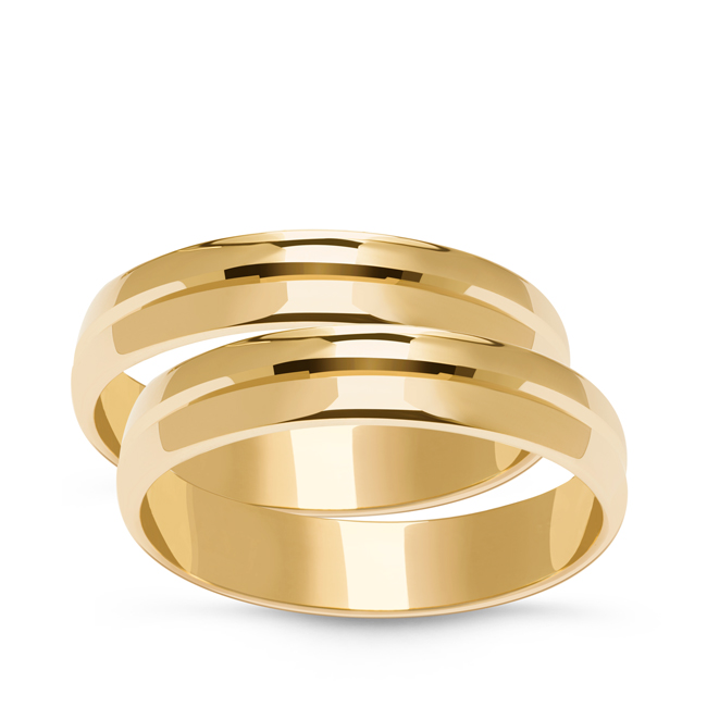 ZO004_4mm_gold_para_650_2 Złote obrączki zdobione półokrągłe 4mm zo14