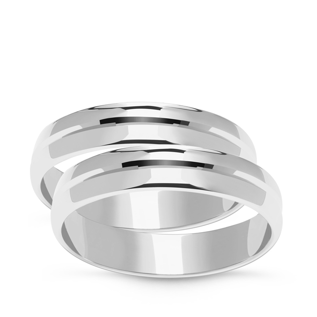 ZO004_4mm_silver_para_650_2 Złote obrączki zdobione półokrągłe 4mm białe złoto zo14